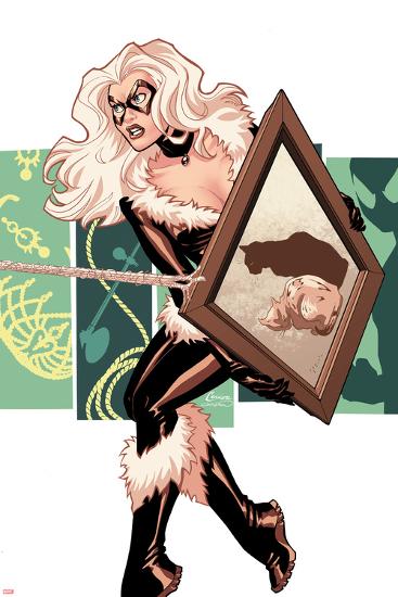 Amazing Spider-Man Presents: Black Cat No.4 Cover: Black Cat Standing-Amanda Conner-Lamina Framed Poster