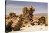 Amazing Stone Structures Made by Wind in Uyuni Desert.-AarStudio-Stretched Canvas