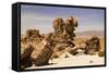 Amazing Stone Structures Made by Wind in Uyuni Desert.-AarStudio-Framed Stretched Canvas