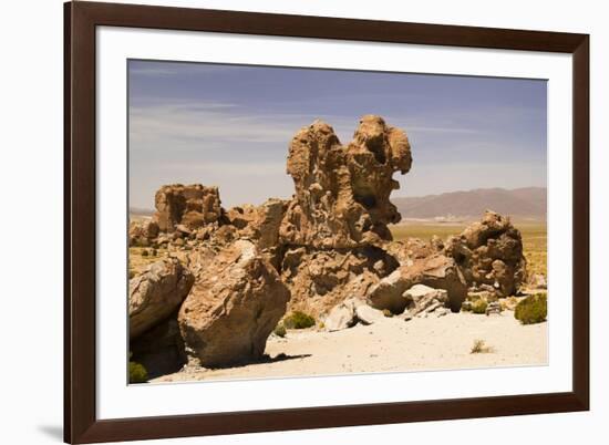 Amazing Stone Structures Made by Wind in Uyuni Desert.-AarStudio-Framed Photographic Print