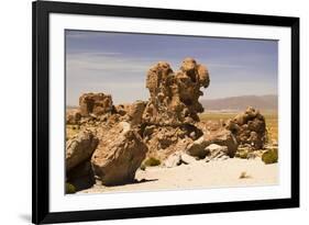Amazing Stone Structures Made by Wind in Uyuni Desert.-AarStudio-Framed Photographic Print