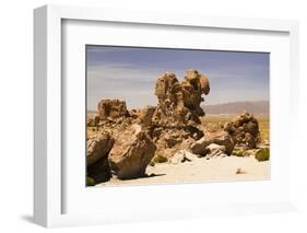 Amazing Stone Structures Made by Wind in Uyuni Desert.-AarStudio-Framed Photographic Print