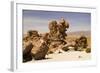 Amazing Stone Structures Made by Wind in Uyuni Desert.-AarStudio-Framed Photographic Print