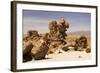 Amazing Stone Structures Made by Wind in Uyuni Desert.-AarStudio-Framed Photographic Print