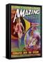 Amazing Stories, February 1942-null-Framed Stretched Canvas