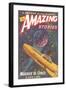 Amazing Stories Magazine Cover-null-Framed Art Print