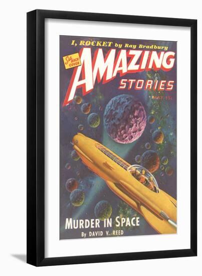 Amazing Stories Magazine Cover-null-Framed Art Print