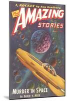 Amazing Stories Magazine Cover-null-Mounted Art Print