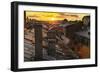 Amazing Sunset on the Roofs of St.Petersburg in Russia.-De Visu-Framed Photographic Print