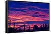 Amazing Sunset over Lower Manhattan Photo Poster Print-null-Framed Stretched Canvas