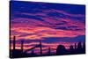 Amazing Sunset over Lower Manhattan Photo Poster Print-null-Stretched Canvas