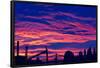 Amazing Sunset over Lower Manhattan Photo Poster Print-null-Framed Poster