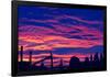 Amazing Sunset over Lower Manhattan Photo Poster Print-null-Framed Poster