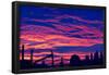 Amazing Sunset over Lower Manhattan Photo Poster Print-null-Framed Poster