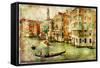 Amazing Venice - Artwork In Painting Style-Maugli-l-Framed Stretched Canvas