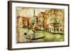 Amazing Venice - Artwork In Painting Style-Maugli-l-Framed Art Print