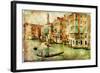 Amazing Venice - Artwork In Painting Style-Maugli-l-Framed Art Print