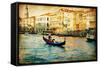 Amazing Venice - Artwork In Painting Style-Maugli-l-Framed Stretched Canvas