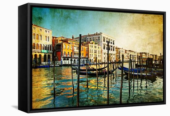 Amazing Venice - Artwork In Painting Style-Maugli-l-Framed Stretched Canvas