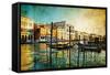 Amazing Venice - Artwork In Painting Style-Maugli-l-Framed Stretched Canvas