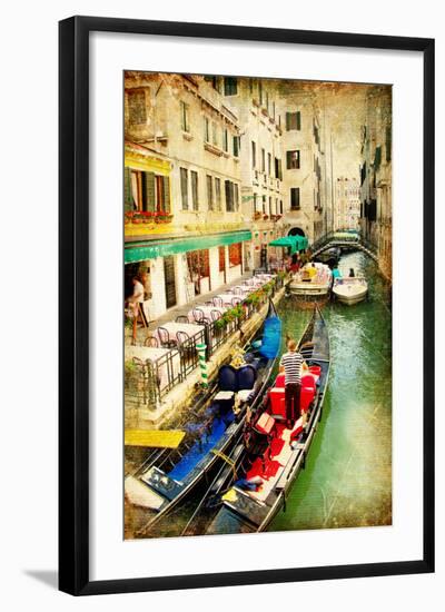 Amazing Venice - Artwork In Painting Style-Maugli-l-Framed Art Print