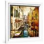 Amazing Venice -Artwork In Painting Style-Maugli-l-Framed Art Print