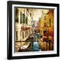 Amazing Venice -Artwork In Painting Style-Maugli-l-Framed Art Print