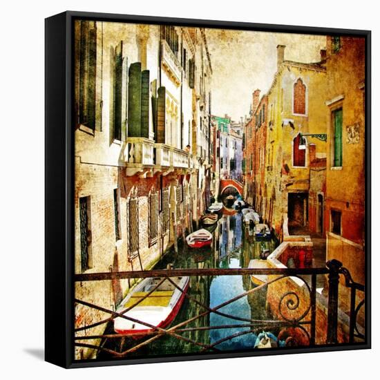 Amazing Venice -Artwork In Painting Style-Maugli-l-Framed Stretched Canvas