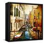 Amazing Venice -Artwork In Painting Style-Maugli-l-Framed Stretched Canvas