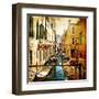 Amazing Venice -Artwork In Painting Style-Maugli-l-Framed Art Print