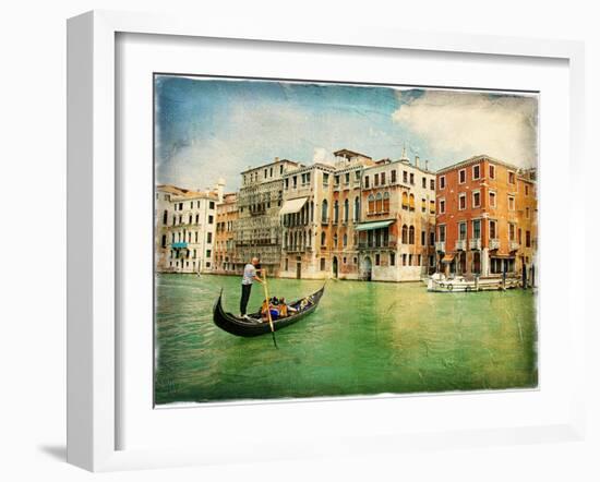 Amazing Venice - Artwork In Painting Style-Maugli-l-Framed Art Print