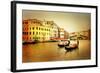 Amazing Venice on Sunset - Artistic Toned Picture-Maugli-l-Framed Premium Photographic Print