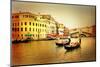 Amazing Venice on Sunset - Artistic Toned Picture-Maugli-l-Mounted Photographic Print