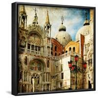 Amazing Venice - Painting Style Series - San Marco Square-Maugli-l-Framed Art Print