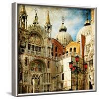 Amazing Venice - Painting Style Series - San Marco Square-Maugli-l-Framed Art Print