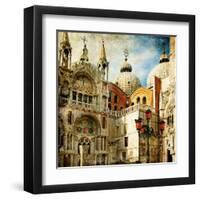 Amazing Venice - Painting Style Series - San Marco Square-Maugli-l-Framed Art Print