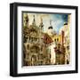 Amazing Venice - Painting Style Series - San Marco Square-Maugli-l-Framed Art Print