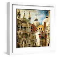 Amazing Venice - Painting Style Series - San Marco Square-Maugli-l-Framed Art Print