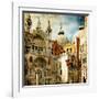 Amazing Venice - Painting Style Series - San Marco Square-Maugli-l-Framed Art Print