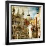 Amazing Venice - Painting Style Series - San Marco Square-Maugli-l-Framed Art Print