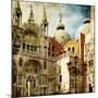 Amazing Venice - Painting Style Series - San Marco Square-Maugli-l-Mounted Art Print