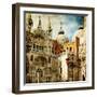 Amazing Venice - Painting Style Series - San Marco Square-Maugli-l-Framed Art Print