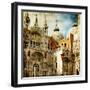 Amazing Venice - Painting Style Series - San Marco Square-Maugli-l-Framed Art Print