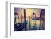 Amazing View of Grand Canal at Sunset. San Marco, Venice, Italy, Europe. Beauty World. Retro Style-Leonid Tit-Framed Photographic Print