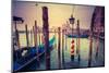 Amazing View of Grand Canal at Sunset. San Marco, Venice, Italy, Europe. Beauty World. Retro Style-Leonid Tit-Mounted Photographic Print