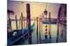 Amazing View of Grand Canal at Sunset. San Marco, Venice, Italy, Europe. Beauty World. Retro Style-Leonid Tit-Mounted Photographic Print