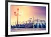 Amazing View of Grand Canal at Sunset with San Giorgio Maggiore Church. San Marco, Venice, Italy, E-Leonid Tit-Framed Photographic Print