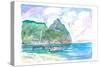 Amazing View of Piton In Saint Lucia-M. Bleichner-Stretched Canvas