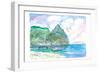 Amazing View of Piton In Saint Lucia-M. Bleichner-Framed Art Print