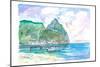 Amazing View of Piton In Saint Lucia-M. Bleichner-Mounted Art Print